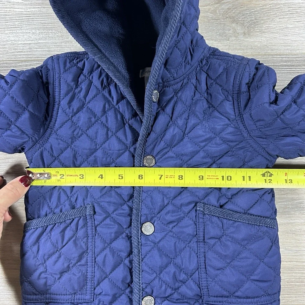 Ralph Lauren 6M‎ Navy Blue Quilted Baby Bunting Snow Suit Winter Baby Designer